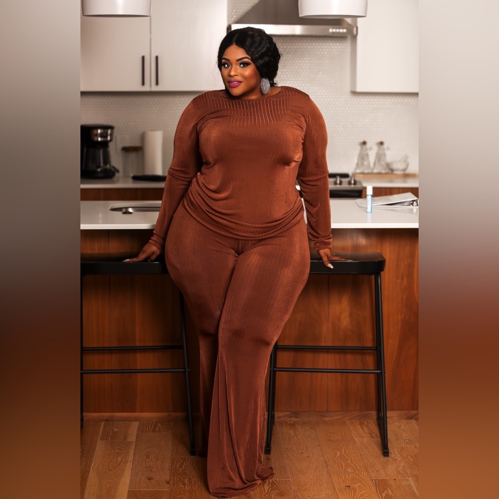 Brown tall girl friendly 2 pcs sets